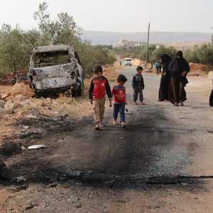 موقع قريب من مكان مقتل البغدادي في غارة ليلية في سوريا.