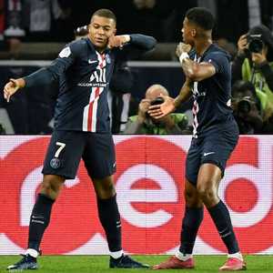 مبابي يحتفي بتسجيل الهدف في مرمى مرسيليا