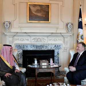 وزير الخارجية الأميركي خلال استقباله الجبير في واشنطن - واس.