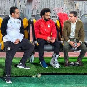 صلاح ارتدى دعامة لقدمه اليسرى في معسكر المنتخب