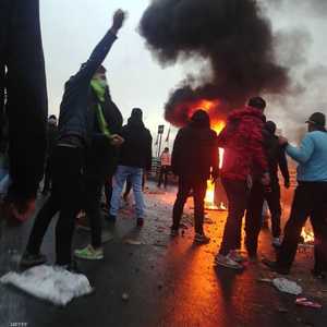 جانب من الاحتجاجات التي تشهدها إيران