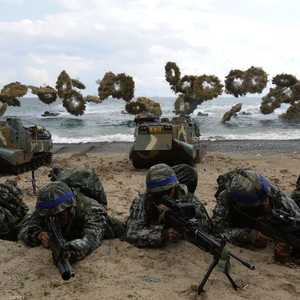 جانب من مناورات كورية جنوبية أميركية في أبريل 2017.