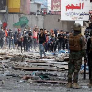 الاحتجاجات مستمرة منذ أسابيع في قلب العاصمة العراقية بغداد.