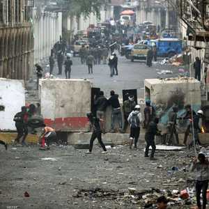 من المواجهات المندلعة في قلب العاصمة العراقية بغداد