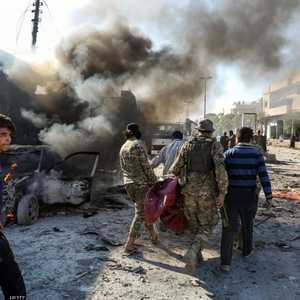 آثار تفجير سابق بمدينة تل أبيض السورية