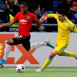 جانب من لقاء أستانا ومانشستر يونايتد