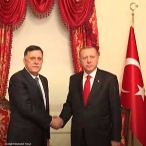 الرئيس التركي والسراج