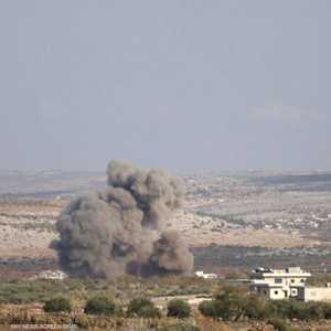 أرشيفية لآثار غارات روسية على إدلب