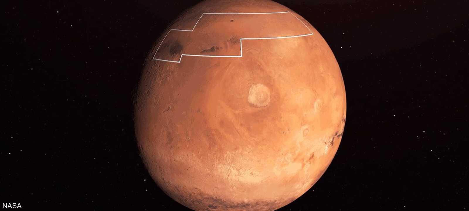 ناسا وضعت خريطة الكنز، حيث يوجد الجليد المائي تحت سطح المريخ