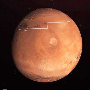 ناسا وضعت خريطة الكنز، حيث يوجد الجليد المائي تحت سطح المريخ