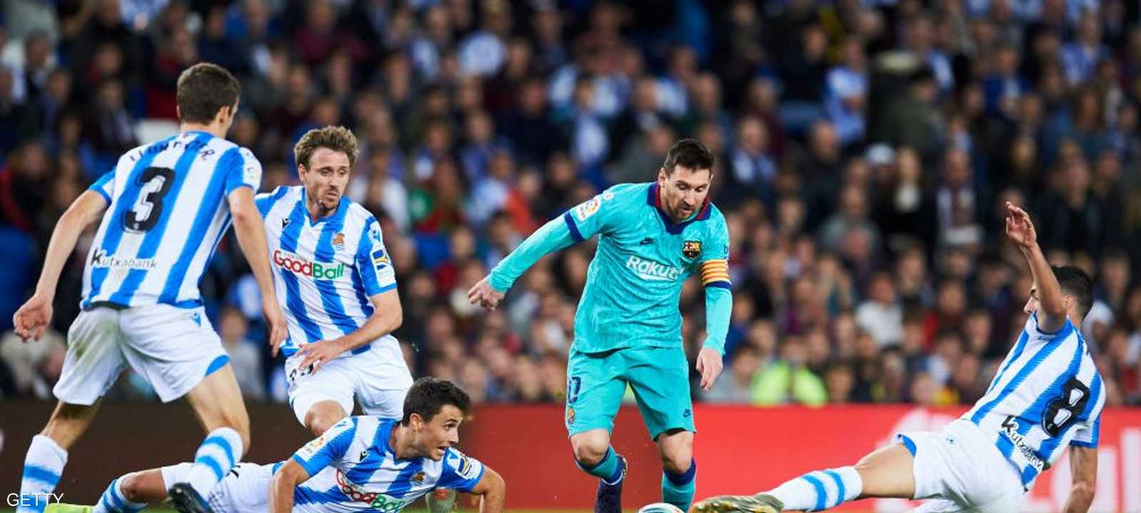 برشلونة يكتفي بالتعادل مع سوسييداد