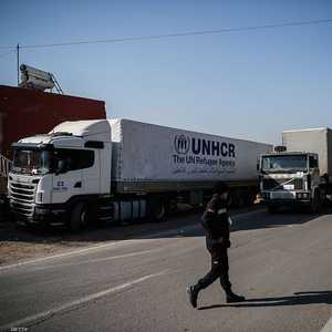 شاحنات محملة بمساعدات إلى سوريا - أرشيفية