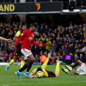 لقطة من المباراة التي جمعت يونايتد واتفورد