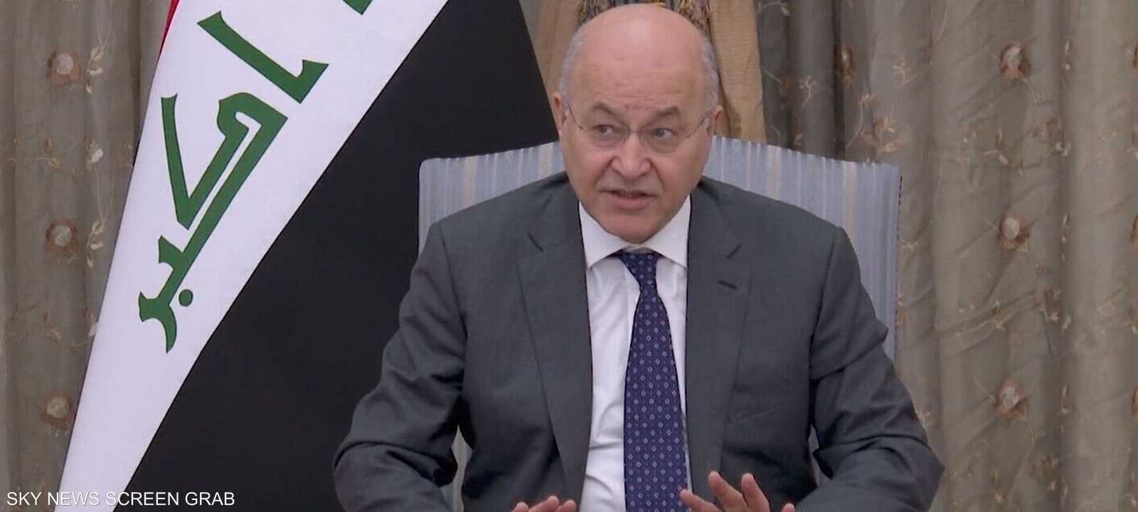 برهم صالح يلوح باستقالته في حال فرض مرشح يرفضه الشارع