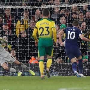 كين سجل هدفا متأخرا من ركلة جزاء