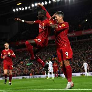 فرحة ماني بعد تسجيل الهدف الثاني