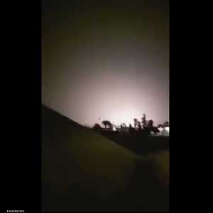 لحظة سقوط الصواريخ الإيرانية على قاعد عين الأسد