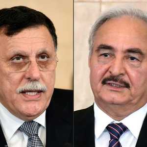 خليفة حفتر وفايز السراج