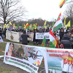 مظاهرة مناهضة لأردوغان على هامش مؤتمر برلين