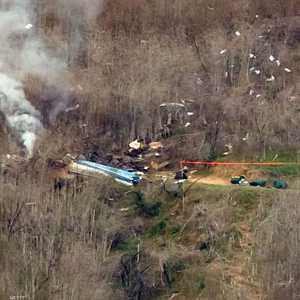 موقع تحطم المروحية