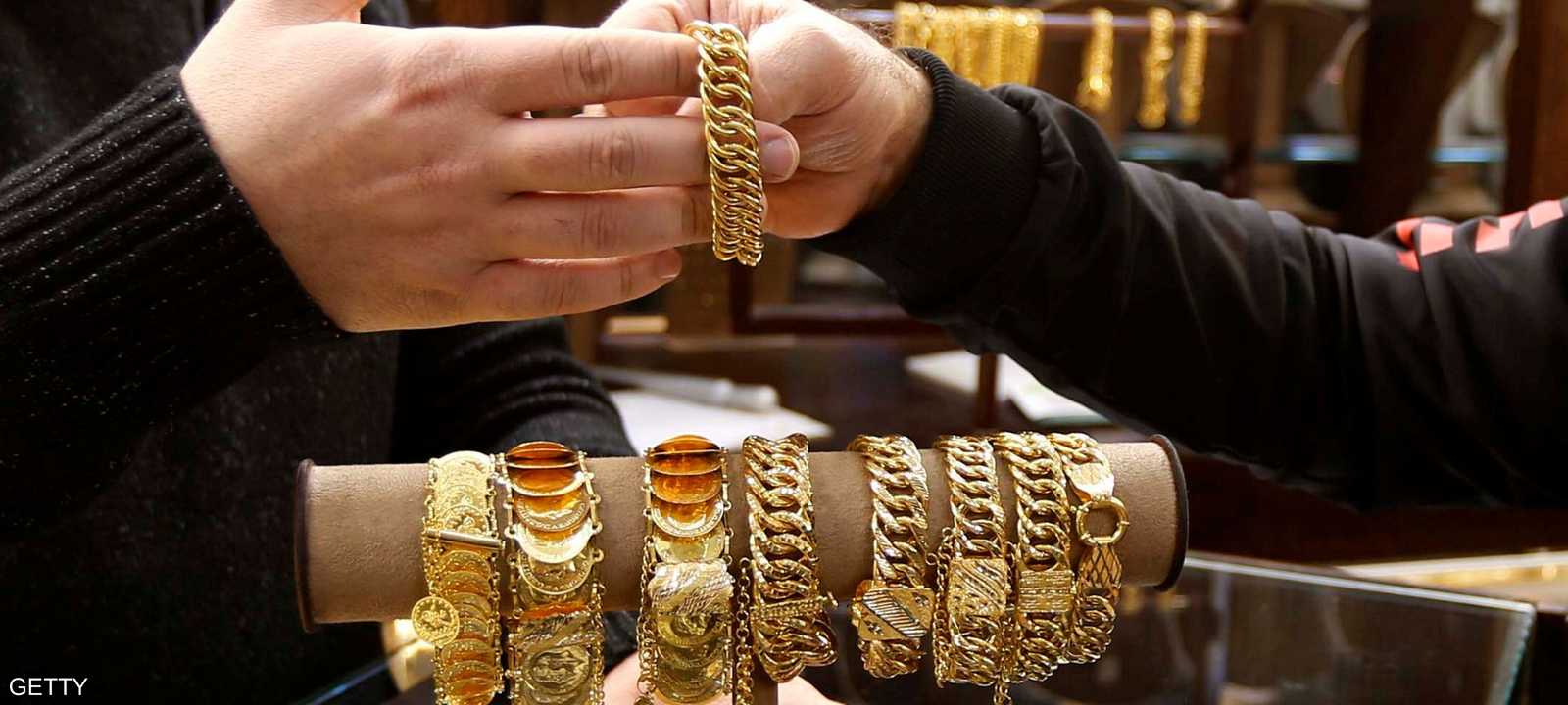 أحد محال بيع الذهب في العاصمة اللبنانية بيروت