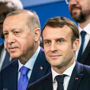 ماكرون وأردوغان في مؤتمر برلين بشأن ليبيا