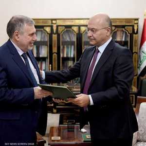صورة من لقاء الرئيس العراقي ورئيس الحكومة المكلف