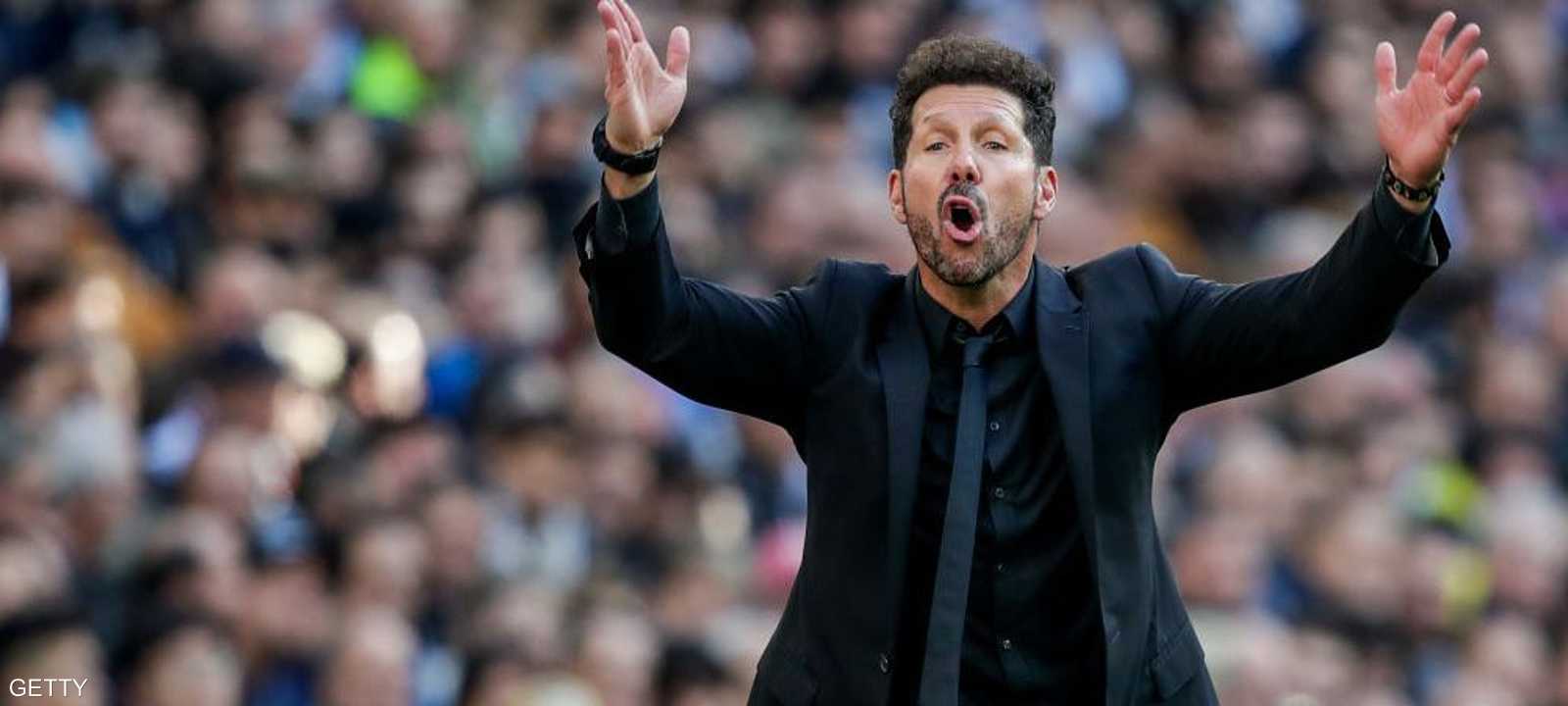 الأرجنتيني دييغو سيميوني المدير الفني لفريق أتلتيكو مدريد