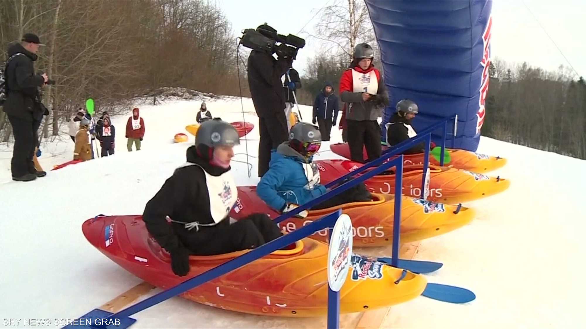 الكاياك الثلجي.. مفهوم جديد للتزلج على الجليد