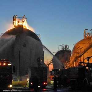 أرشيفية لحريق في مصفاة حمص