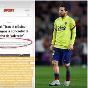 منشور ميسي (وسط الصورة) الذي هاجم فيه أبيدال