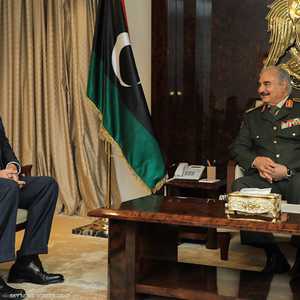 حفتر مستقبلا وزير الخارجية الجزائري بوقادوم