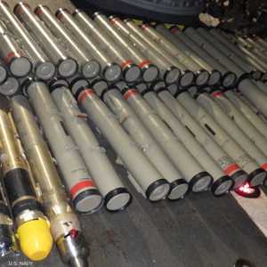 صورة للصواريخ الإيرانية المصادرة