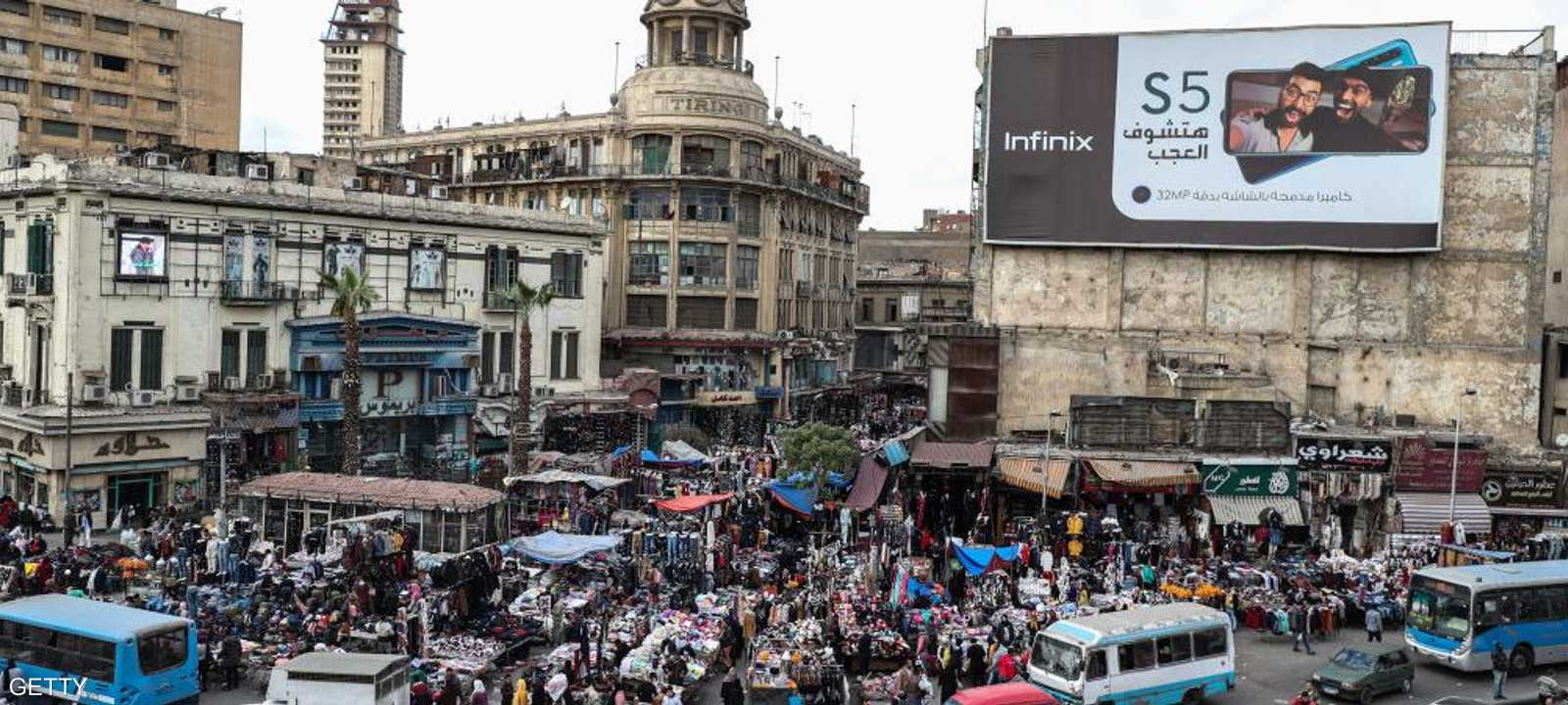 إحدى الأسواق الشعبية في القاهرة