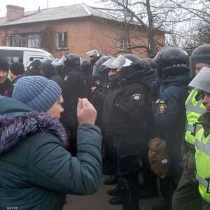 مظاهرات في كييف بعد الرسالة الكاذبة