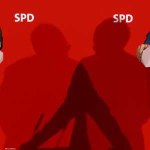 مؤتمر صحفي لقادة الحزب الاشتراكي الديمقراطي بعد الفوز