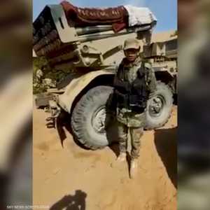 الجيش الليبي بعد سيطرته على منصة صواريخ جراد