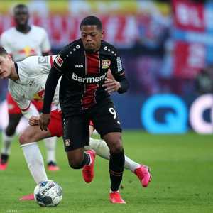 لقطة من مباراة لايبزيغ وباير ليفركوزن