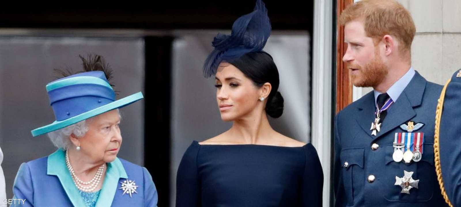 الأمير هاري وميغان ماركل والملكة إليزابيث
