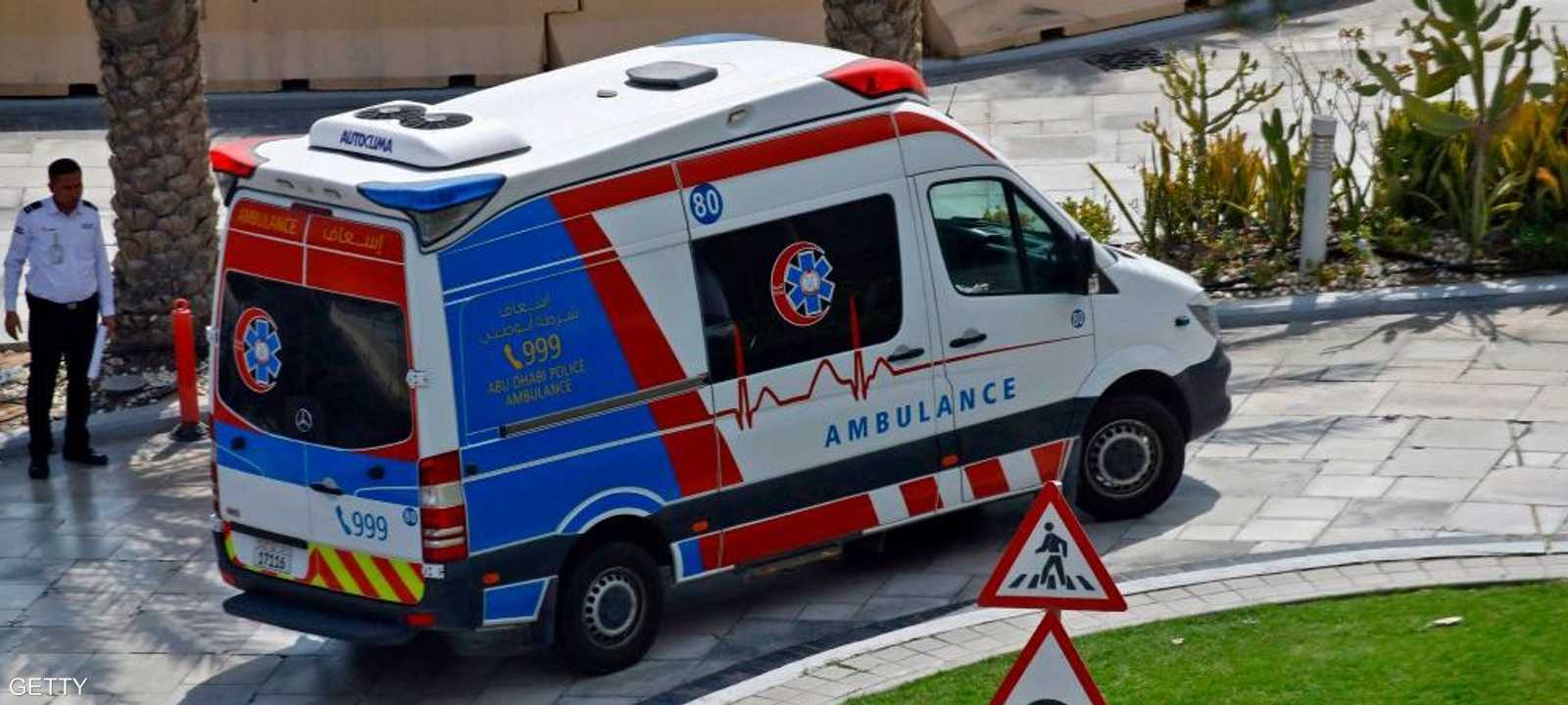 سيارة إسعاف في العاصمة الإماراتية أبوظبي