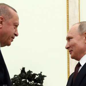 الرئيس الروسي فلاديمير بوتن والتركي رجب طيب أردوغان