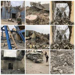 صور وزعها الجيش العراقي لآثار القصف الأميركي