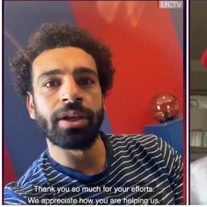 كلوب وصلاح خلال الفيديو