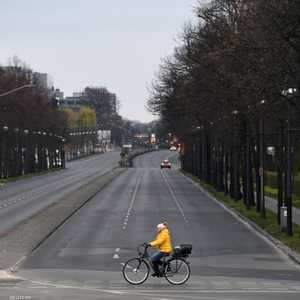 شوارع العاصمة الألمانية برلين بدت خالية من المارة.