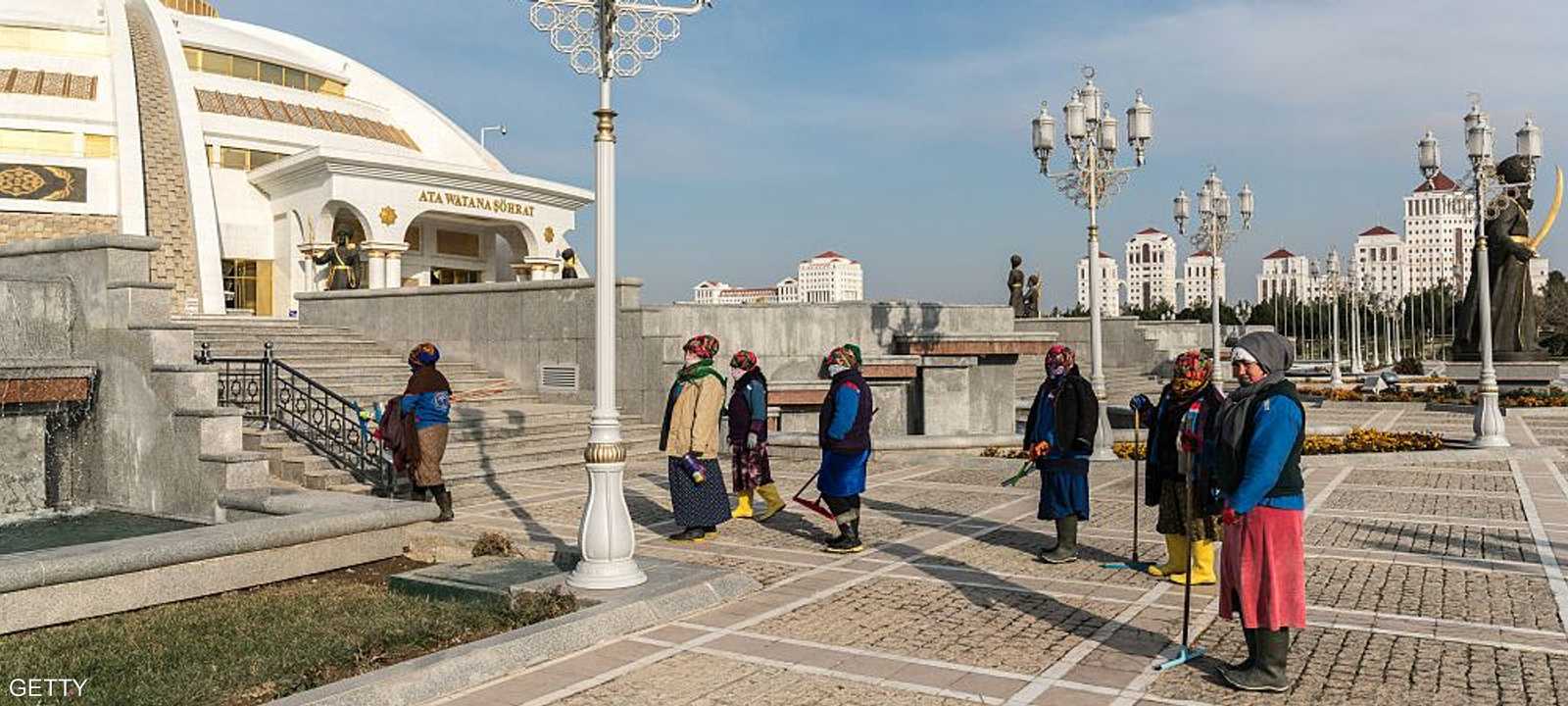 جانب من مدينة عشق أباد عاصمة تركمانستان