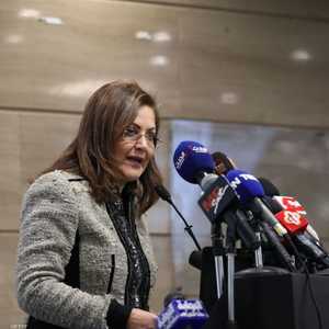 هالة السعيد وزيرة التخطيط تتحدث خلال مؤتمر صحفي - أرشيف.