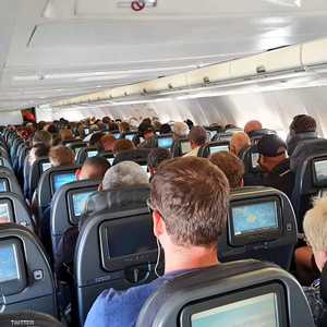 صورة مقصورة الطائرة كما نشرها الراكب الغاضب على تويتر