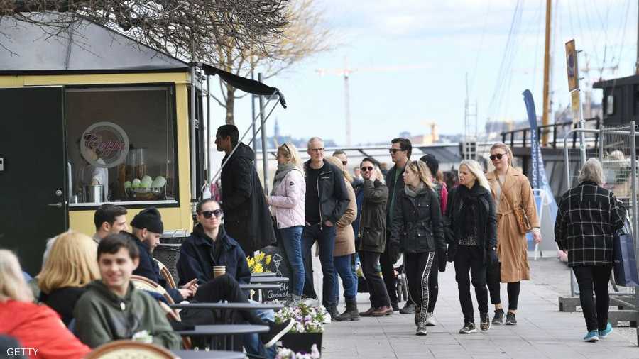 طابور في ستوكهولم من أجل شراء الآيس كريم.
