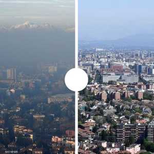 يمكن رؤية جبال الألب الآن فوق ميلانو بفضل نقص التلوث