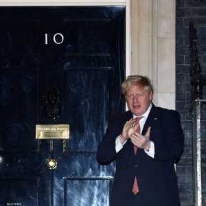 عاد جونسون لمكتبه في داونينغ ستريت. أرشيف